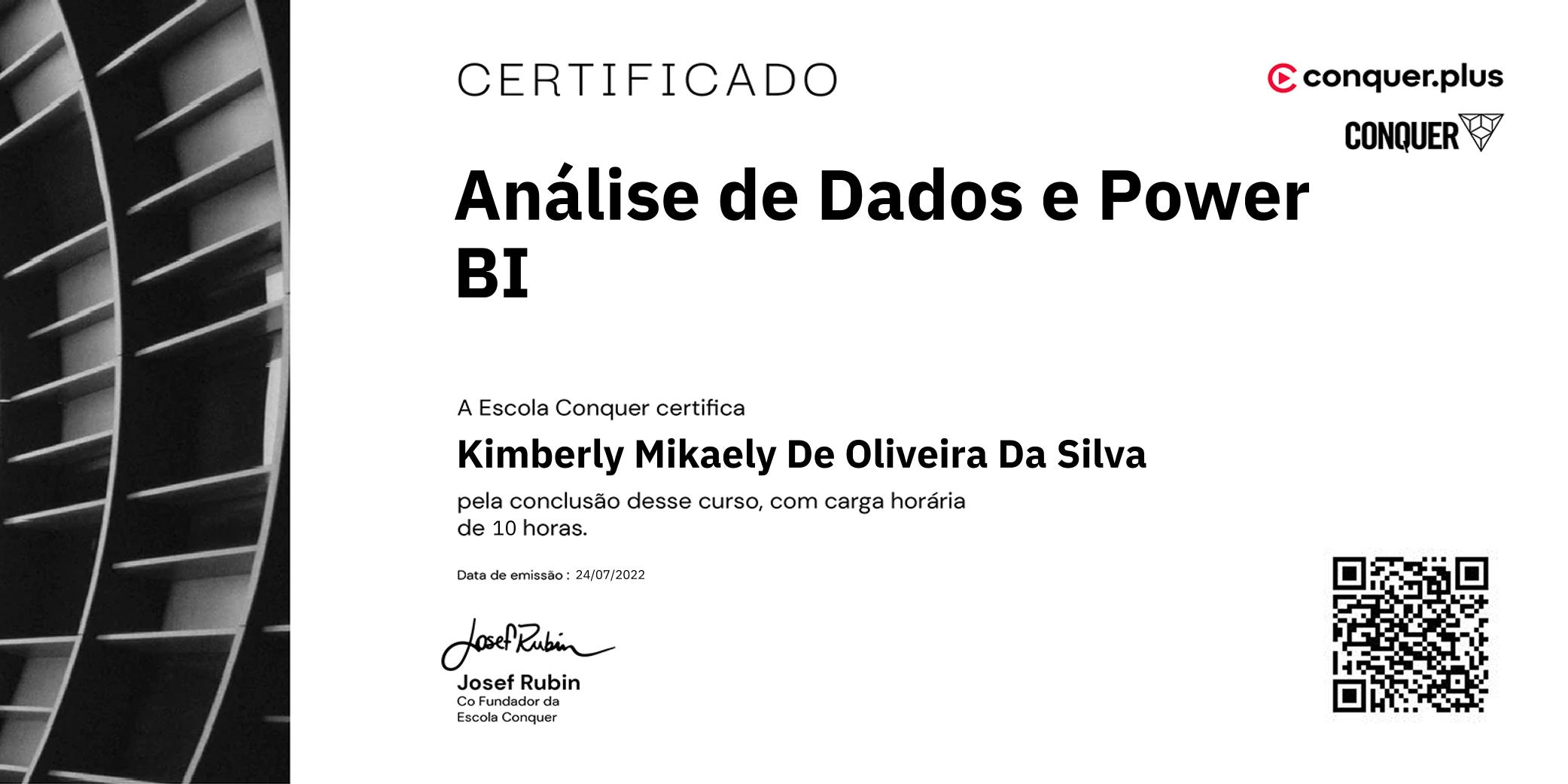 Certificado de Análise de Dados e Power BI